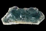 Cubic, Blue-Green Fluorite Crystal Cluster - China #138075-1